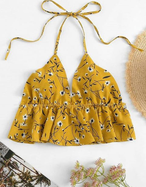 ColourPopUp  Majestic Mustard Crop Top