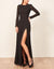 ColourPopUp Long Sleeves Black Slit Dress